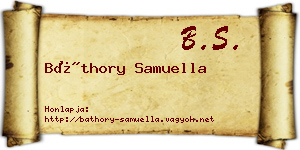 Báthory Samuella névjegykártya